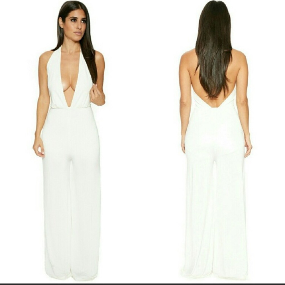 Naked Wardrobe Black halter jumpsuit